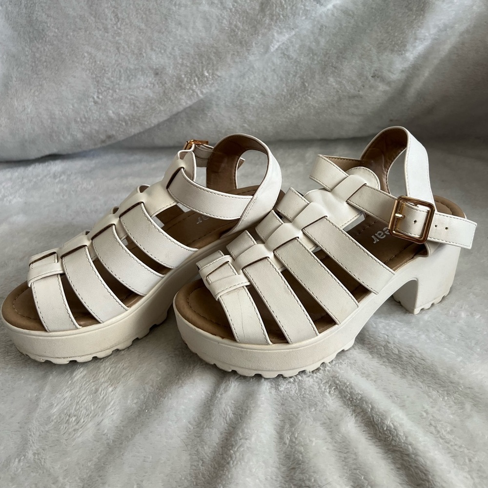 White Heeled Sandals